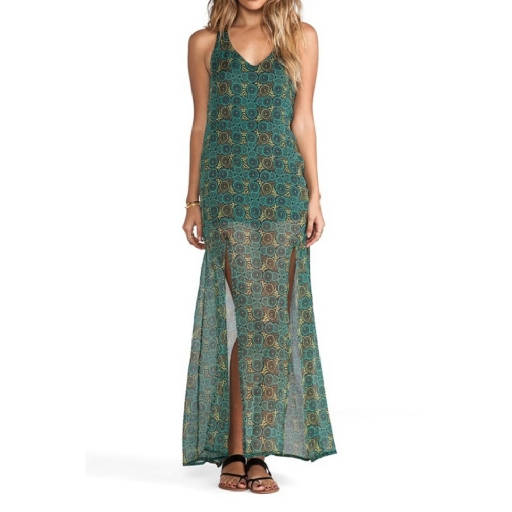 RVCA Maxi Glenn Dress in Seagreen